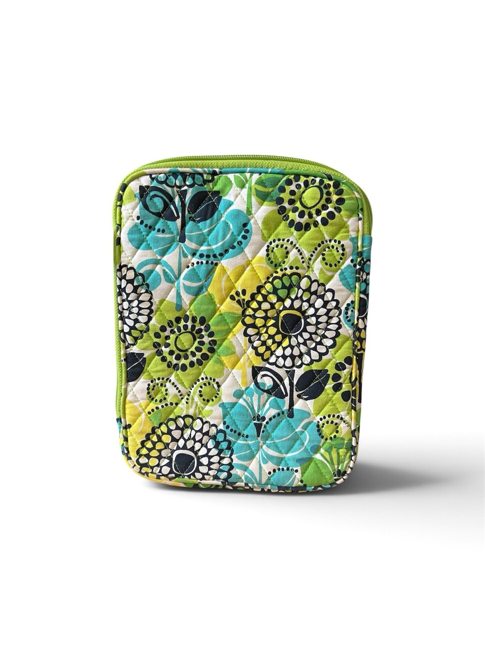 Vera Bradley Quilted 10”x8” Tablet Sleeve Retired “Limes Up” Pattern School/Work